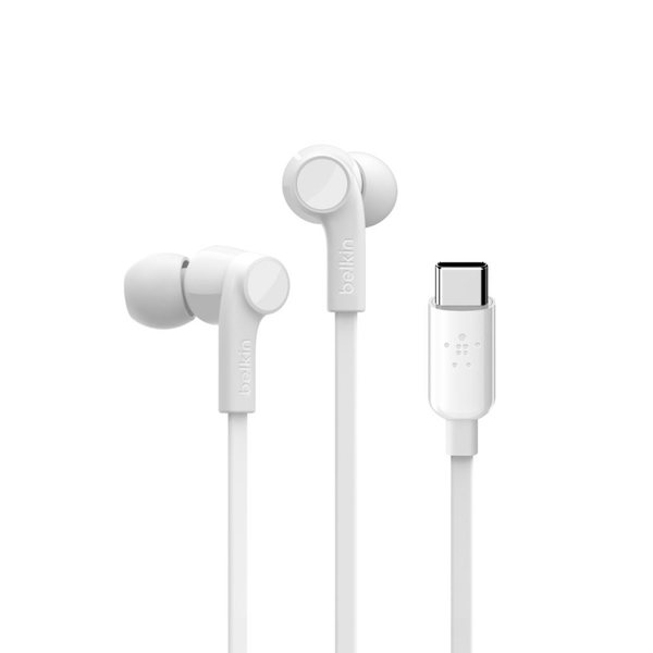 Belkin Rockstar In-Ear Kopfhörer mit USB-C Connector, weiß
