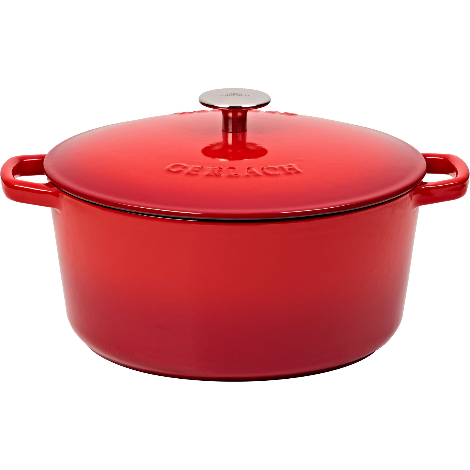 Gerlach NATUR öntöttvas edény fedővel, 26 cm, 5 l piros (9954075)