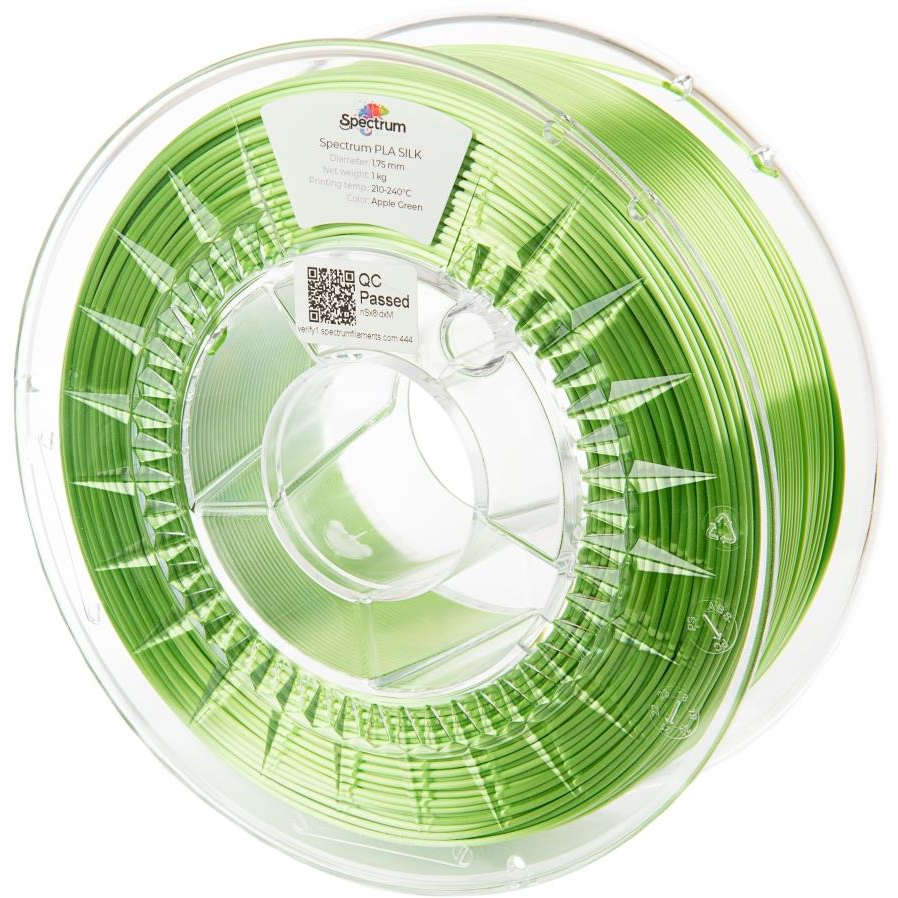 Spectrum 3D nyomtatószál, Silk PLA, 1,75 mm, Apple Green, 1 kg (80511)