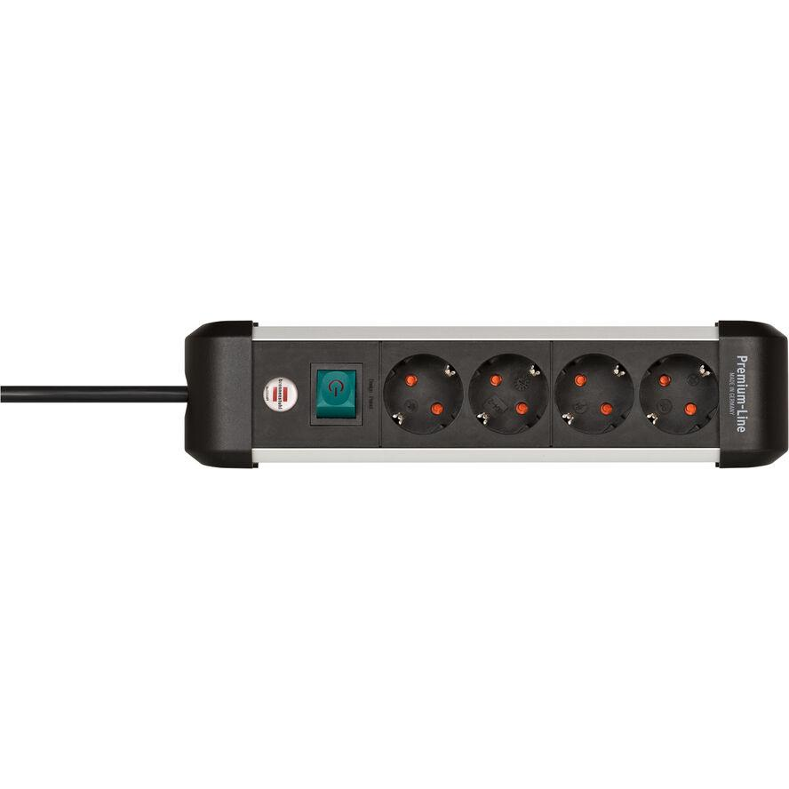 Brennenstuhl Steckdosenleiste Premium-ALU-Line 4fach 1,8m (1391030400)
