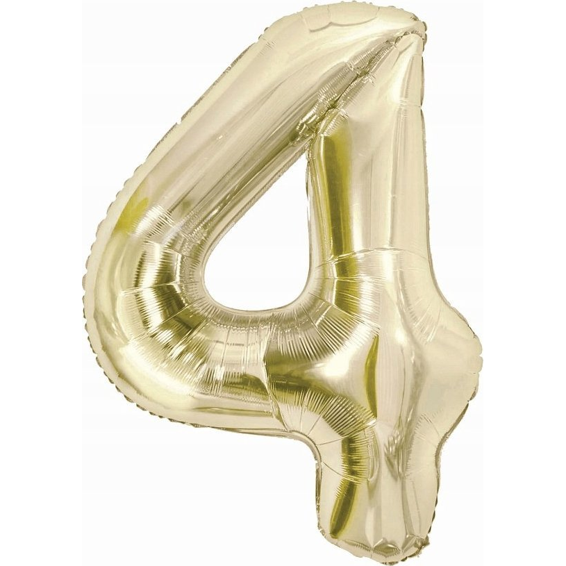 Szám Fólia Lufi - 4-es, 85 cm, Pezsgőszínű (CH-B8H4)