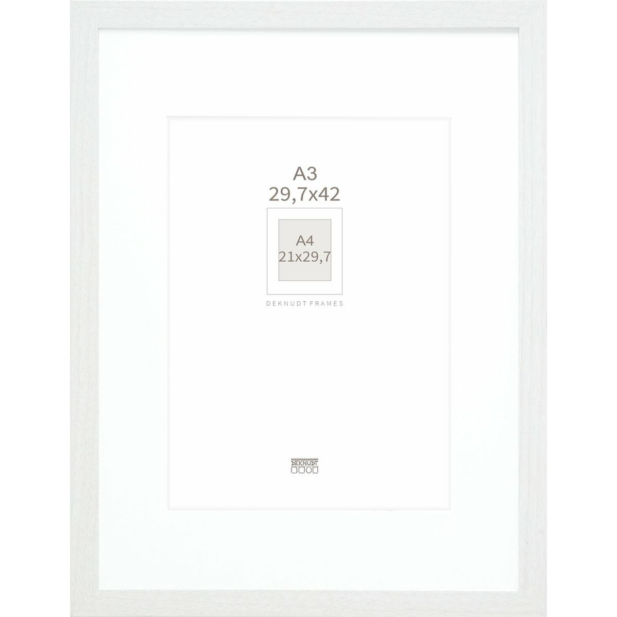 Deknudt S66KF1 P1 DIN A3 32,8x45,2 Képkeret - Fehér (S66KF1P1_29,7X42,0)