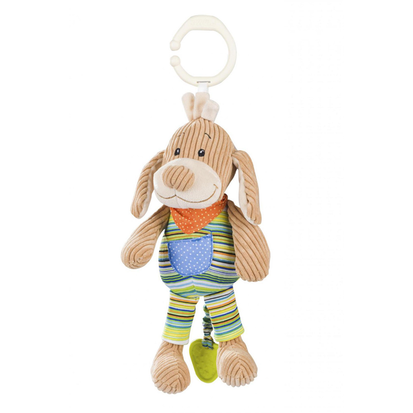 BabyOno felhúzós-zenélő plüss kutya kordbársony 1124