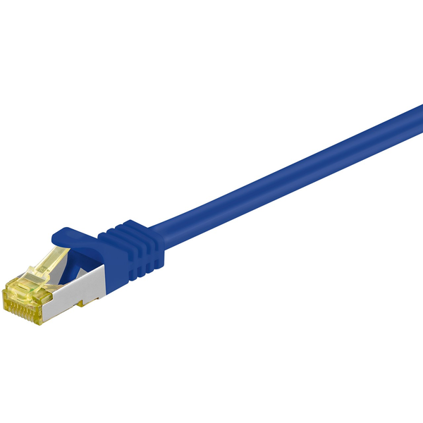 goobay 91592 S/FTP Cat7 RJ45 600MHz (Cat6a 500MHz) Patch kábel 1.5m - Kék