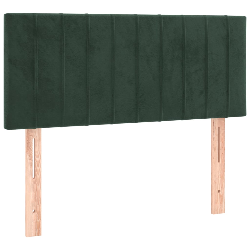 sötétzöld bársony fejtámla 90x5x78/88 cm (346225)