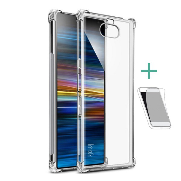 IMAK szilikon telefonvédő (közepesen ütésálló, légpárnás sarok + képernyővédő fólia) ÁTLÁTSZÓ [Ericsson XPERIA X10]