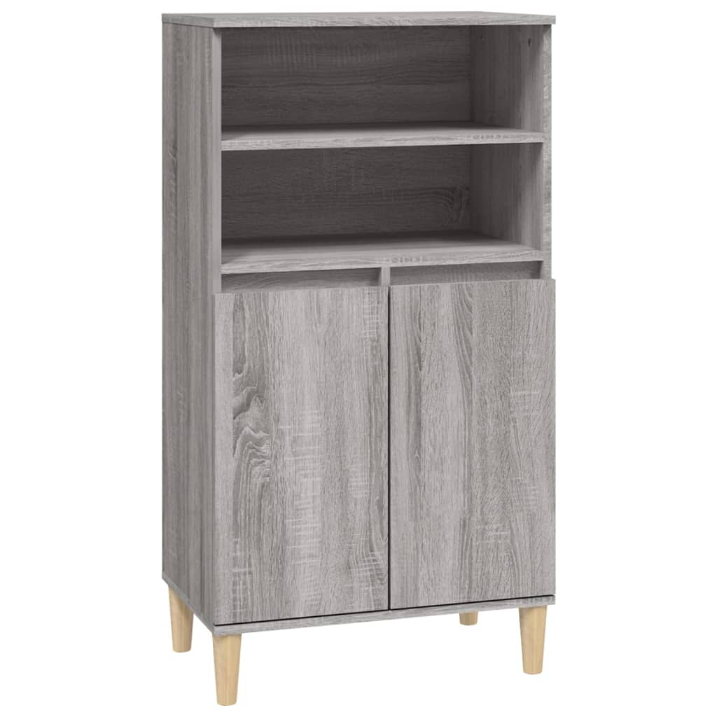 szürke sonoma szerelt fa magasszekrény 60 x 36 x 110 cm (821226)