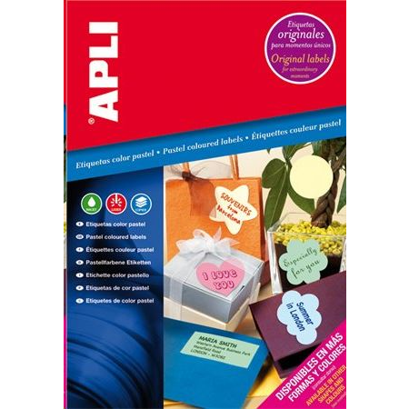 APLI 70x37 mm etikett, pasztell rózsaszín 480 darab (LCA11843) (LCA11843)