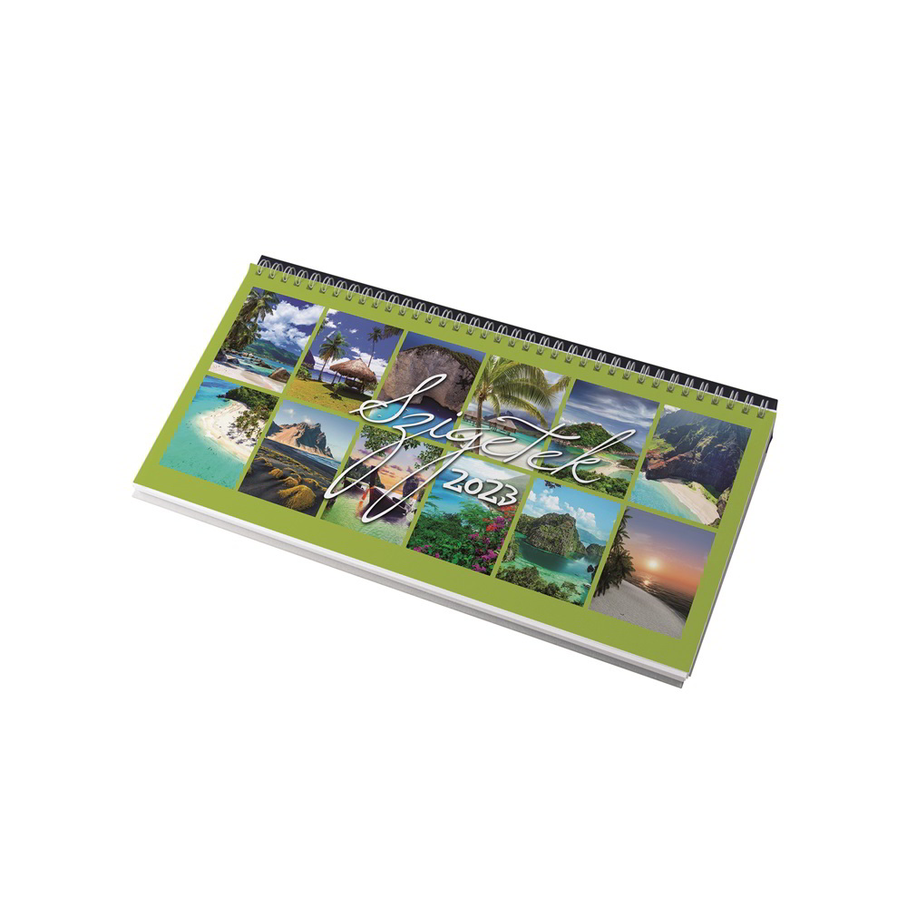 Realsystem Sziget 320x155mm 2023 Asztali naptár - Bordó (7971-09)
