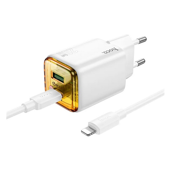 Síťová nabíječka na telefon Hoco USB A USB C QC3.0 PD 3A 20W s USB kabelem