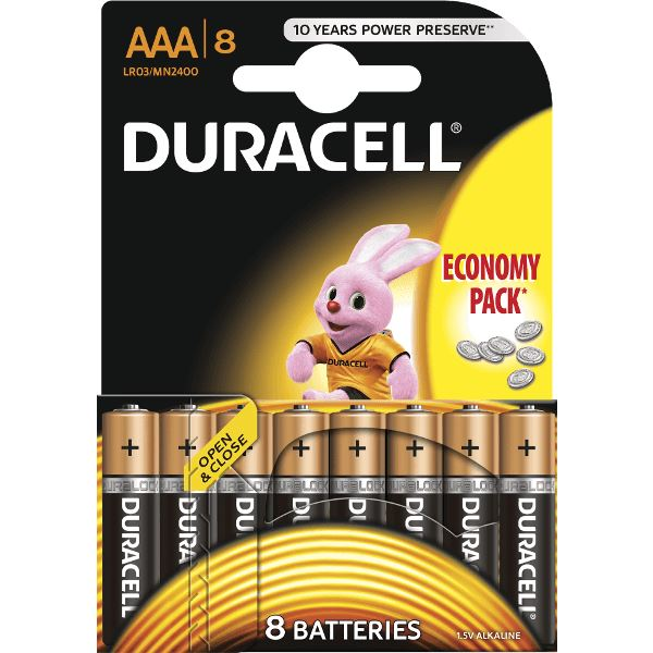 Duracell 8x LR03 AAA Batteria monouso Mini Stilo AAA Alcalino