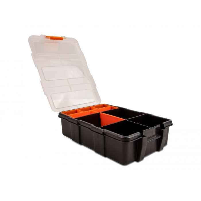 DELOCK Sortimentsbox mit 11 Fächern orange / schwarz (18419)