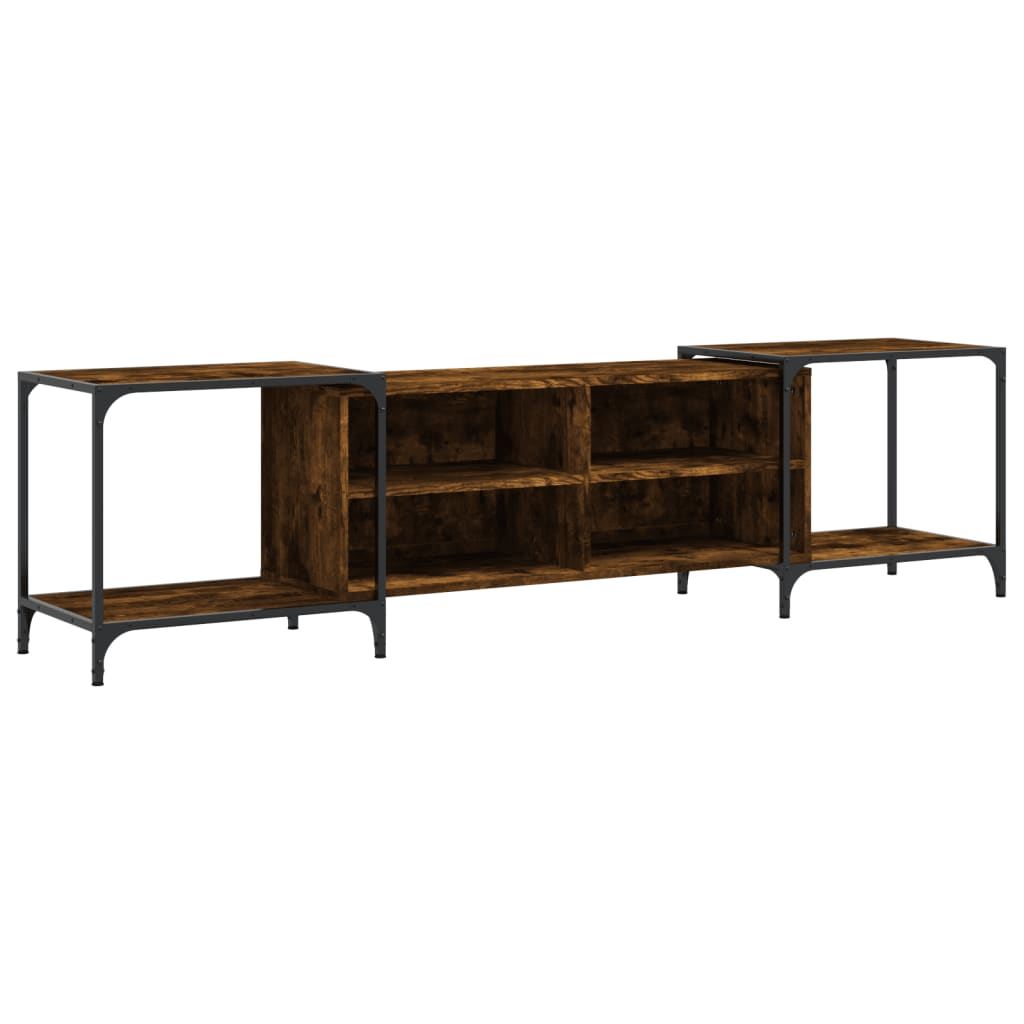 füstös tölgy színű szerelt fa TV szekrény 203 x 37 x 50 cm (837609)