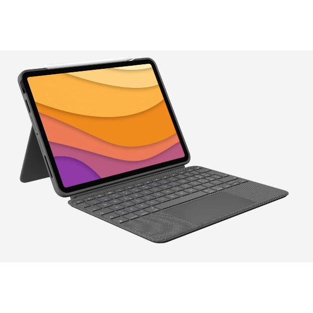 Logitech Combo Touch iPad Air 13-inch (M2) US Nemzetközi billentyűzetes tok oxfordi szürke (920-012618) (920-012618)