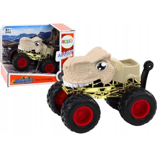 Lean Toys Dinoszaurusz Terepjáró Nagy Gumi Kerekekkel, Bézs