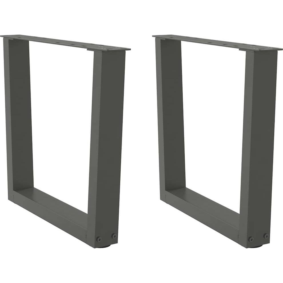 Étkezőasztal lábak V-alakú 2 db antracit 60x(42-43,3)cm acél (4012634)