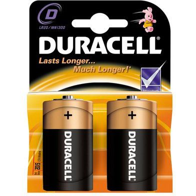 2x Duracell D LR20 Basic - alkalická baterie pro rádio a svítilnu