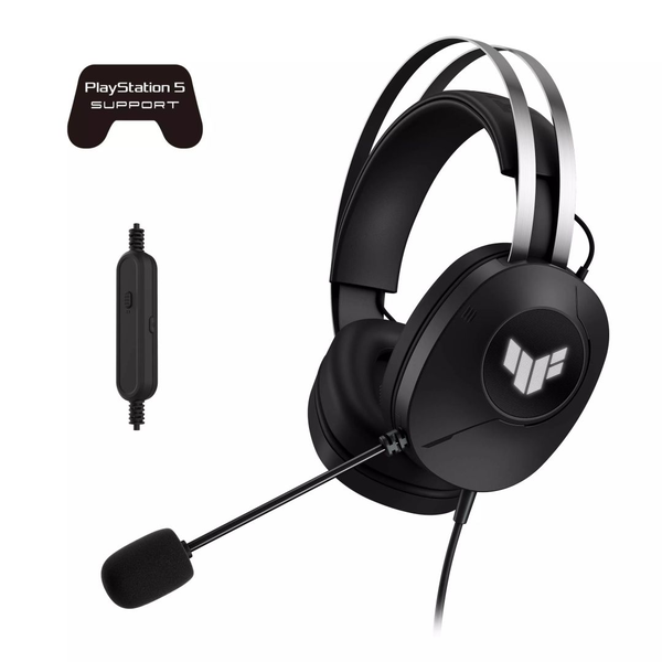 ASUS TUF Gaming H1 Gen II 40 мм черни кабелни геймърски слушалки