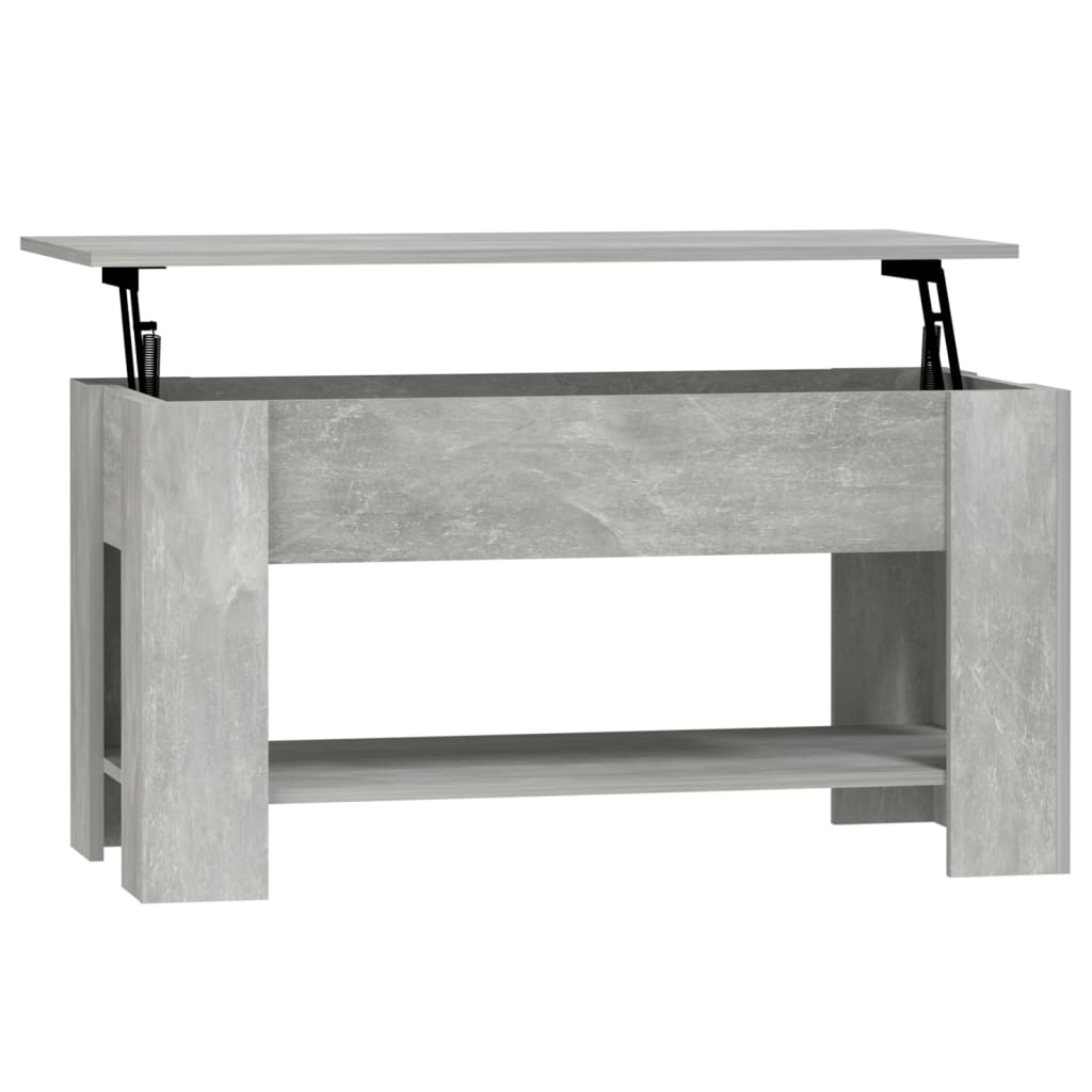 betonszürke szerelt fa dohányzóasztal 101 x 49 x 52 cm (809705)