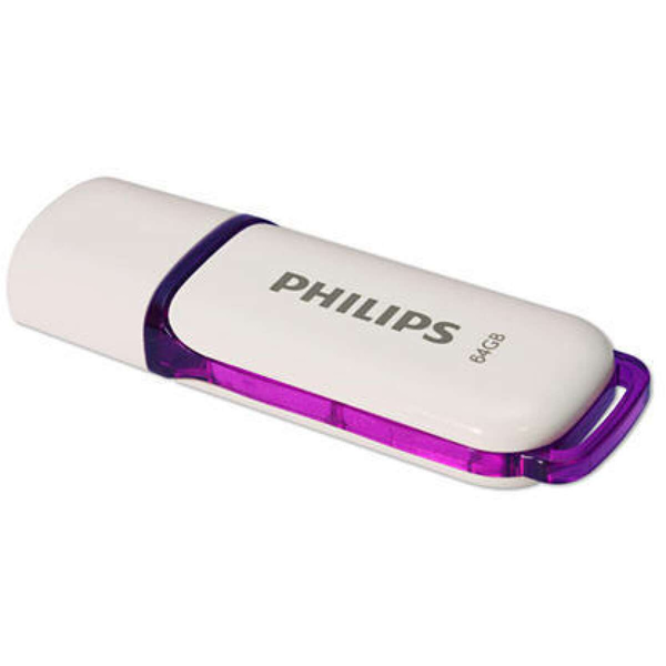 Philips FM64FD70B unità flash USB 64 GB USB tipo A 2.0 Viola, Bianco