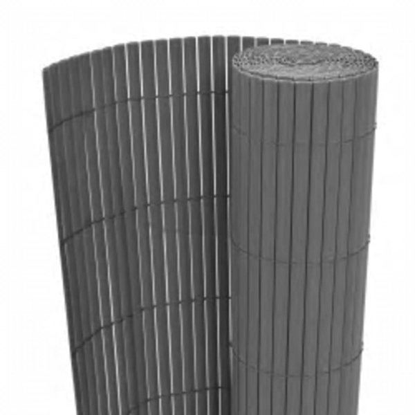 szürke kétoldalas kerti kerítés 110 x 400 cm