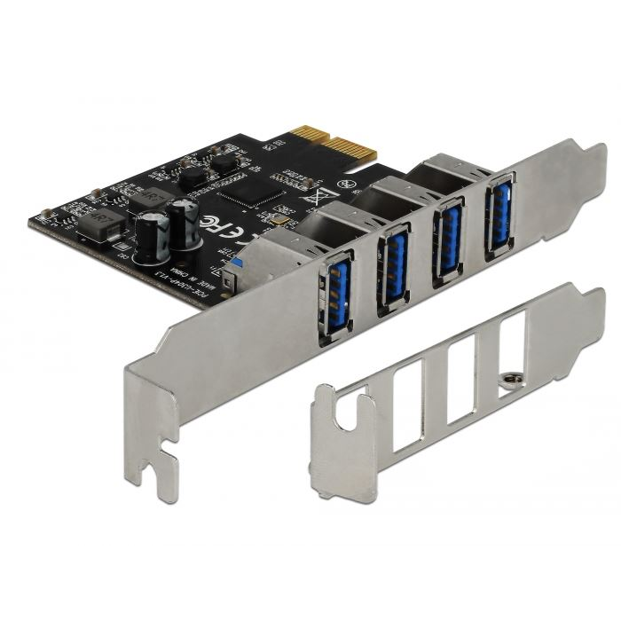 DeLock 4x USB 3.0 bővítő kártya PCI-E (90304) (DeLock 90304)