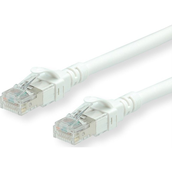 Patchcord Roline S/FTP 6a RJ45 / RJ45 0,3 m bílý