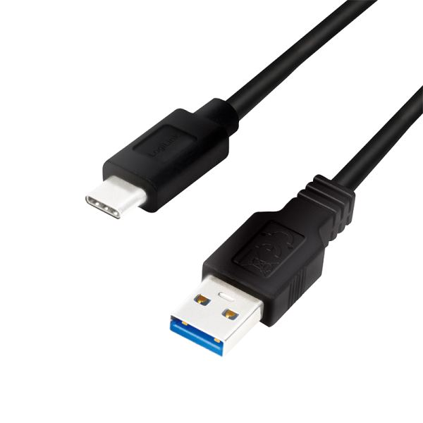 USB-C 3.0 (M) <--> USB-A (M) 1.0m LogiLink zwart