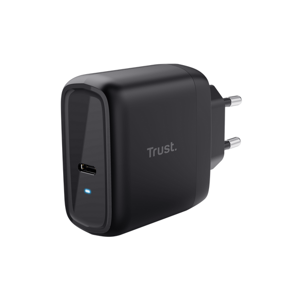 Napájecí adaptér Trust Maxo 65 W USB-C s kabelem USB-C/USB-C, 2 m - černý