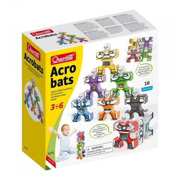 Akrobati Quercetti skladajú kocky