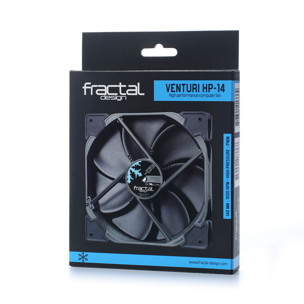 Fractal Design Venturi HP-14 140mm PWM rendszerhűtő (FD-FAN-VENT-HP14-PWM-BK)