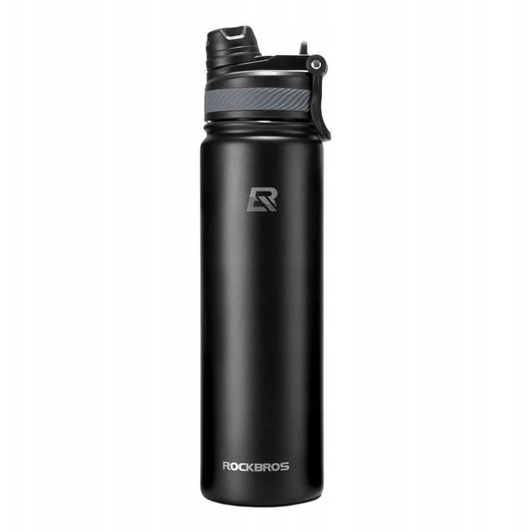 Rockbros 35210029002 thermal bicycle bottle for drinks 650 ml - black