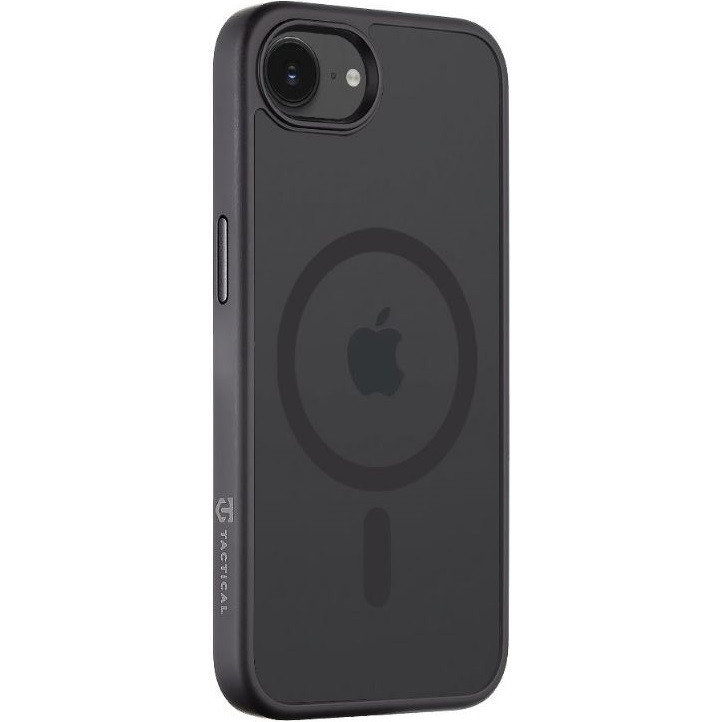 Apple iPhone 16e, Műanyag hátlap védőtok + szilikon keret, közepesen ütésálló, Magsafe kompatibilis, Tactical MagForce Hyperstealth, áttetsző/szürke (TS11578)