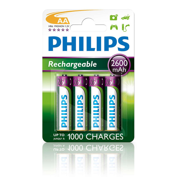 Philips Rechargeables R6B4B260/10 batteria per uso domestico Batteria ricaricabile Nichel-Metallo Idruro (NiMH)