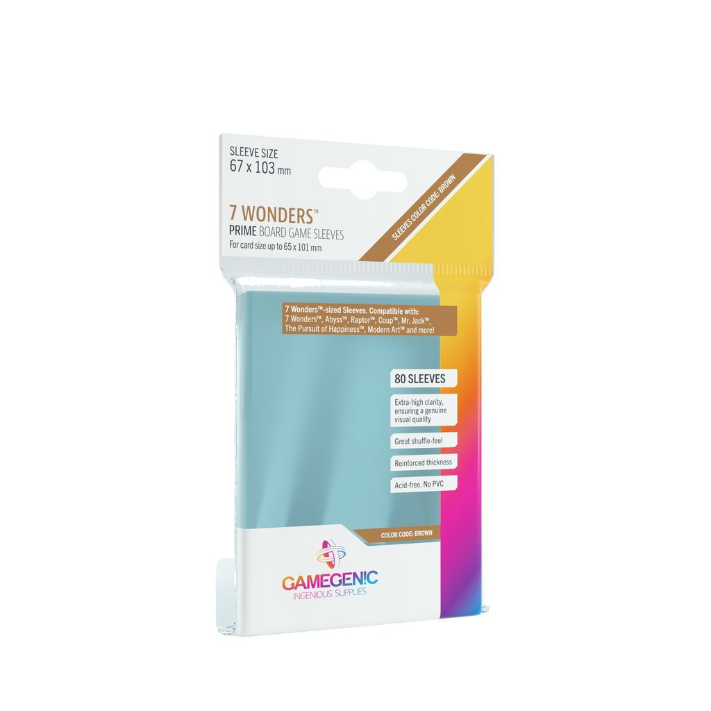 GameGenic Prime 7 Wonders Kártyavédő fólia 67x103 mm (80 db/csomag) (GAM37098)
