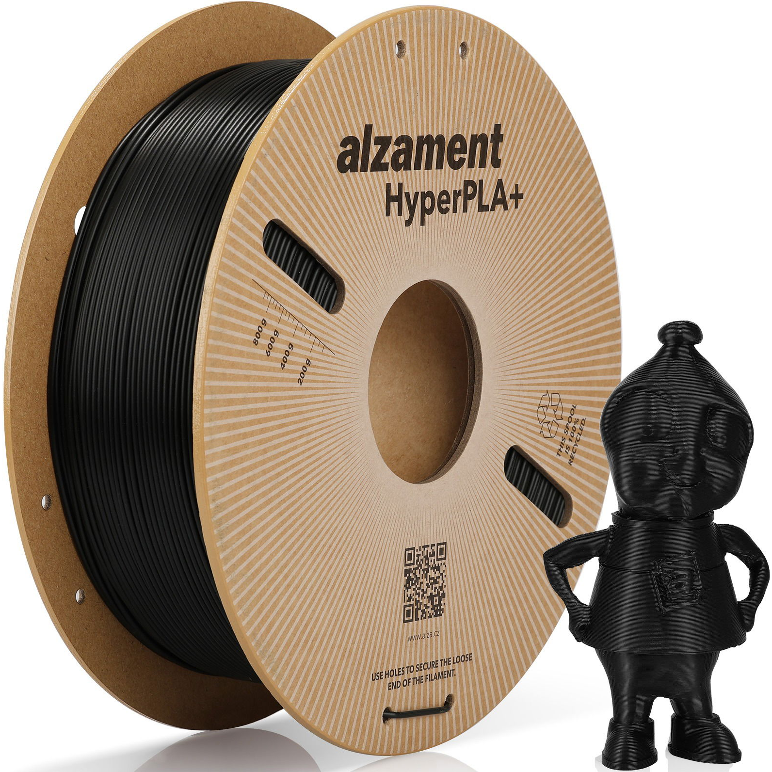 Alzament Hyper PLA+ 1kg Black (ALZMNTH01)