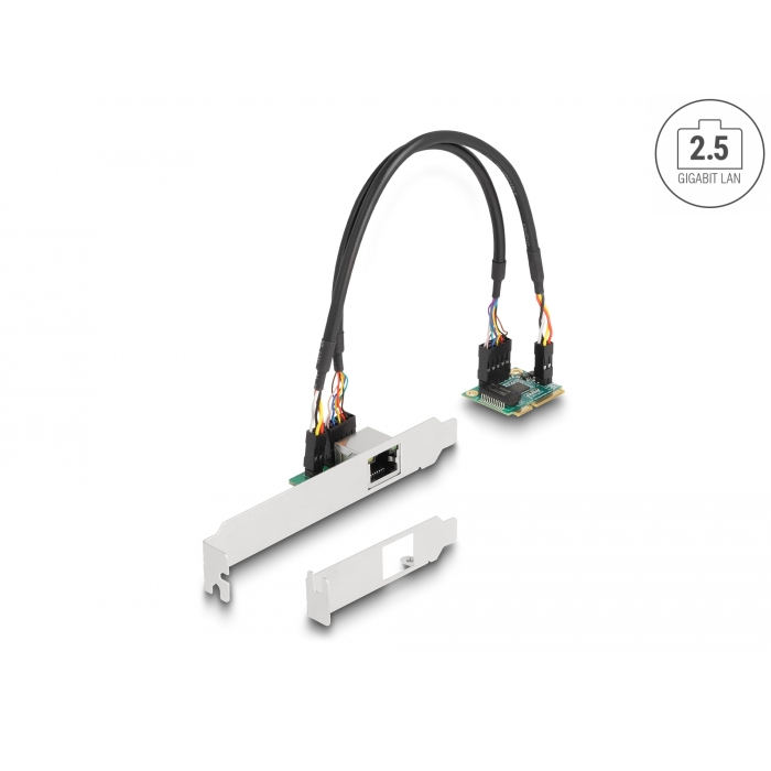 Delock Mini PCIe I/O PCIe teljes méretű 1 x RJ45 2,5 Gigabit LAN (95271) (95271)
