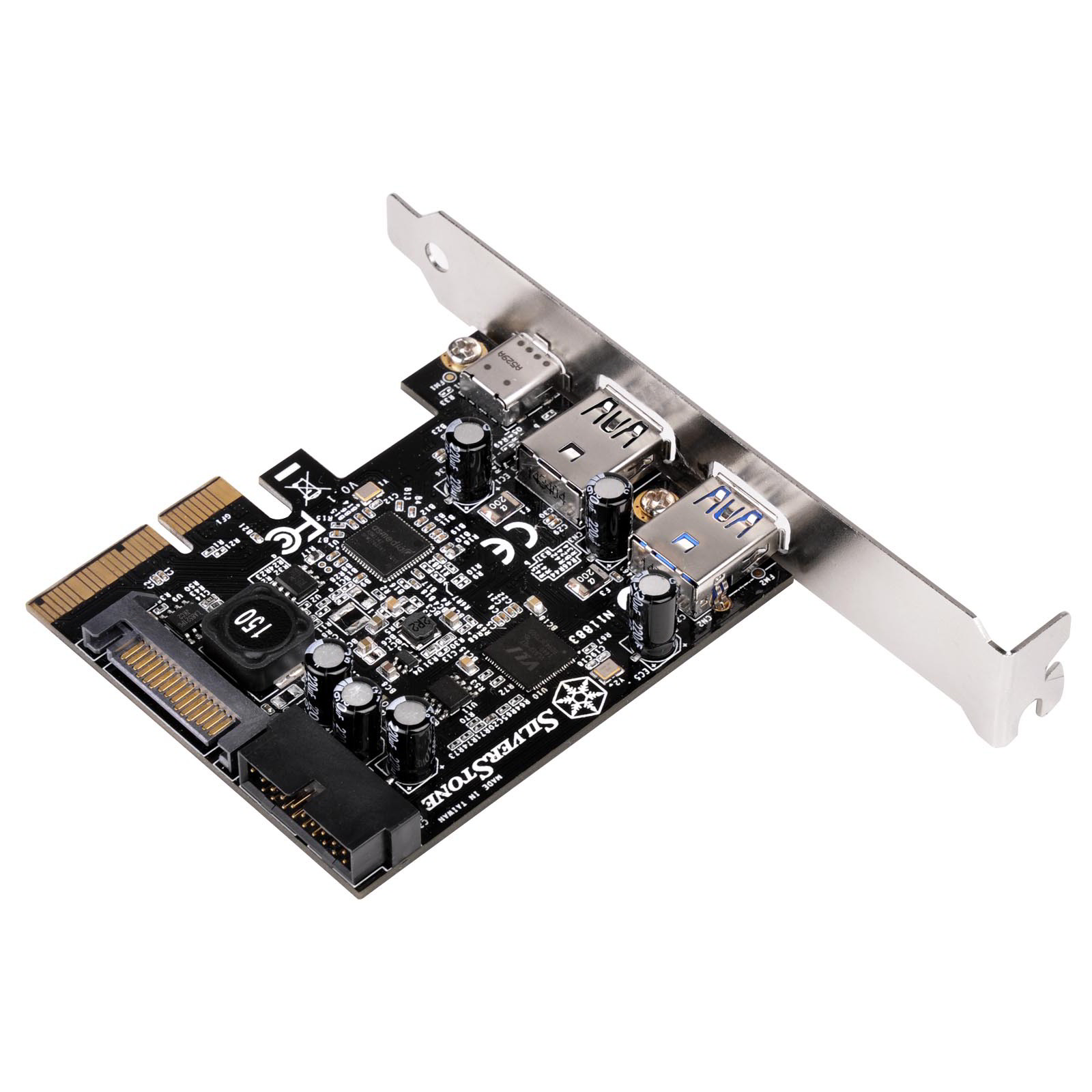 SilverStone ECU05 USB 3.1 Type-C / USB 3.0 Type-A PCIe portbővítő (SST-ECU05)