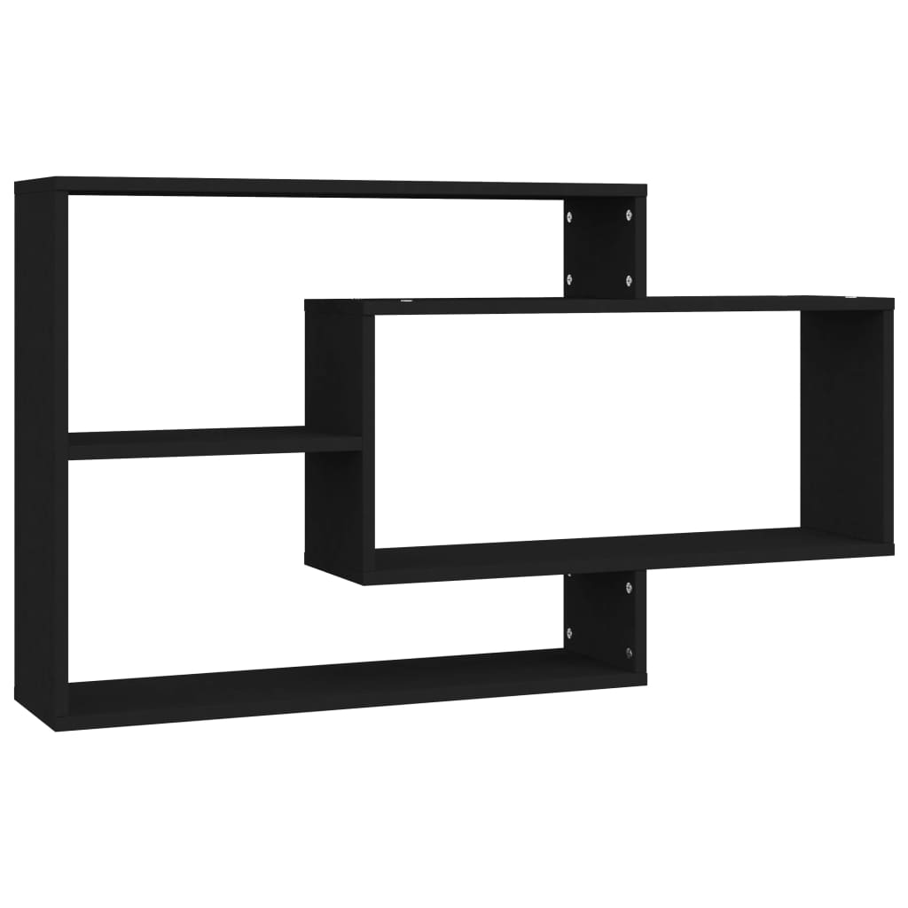 800325 Wall Shelves Black 104x20x58,5 cm Chipboard (800325)