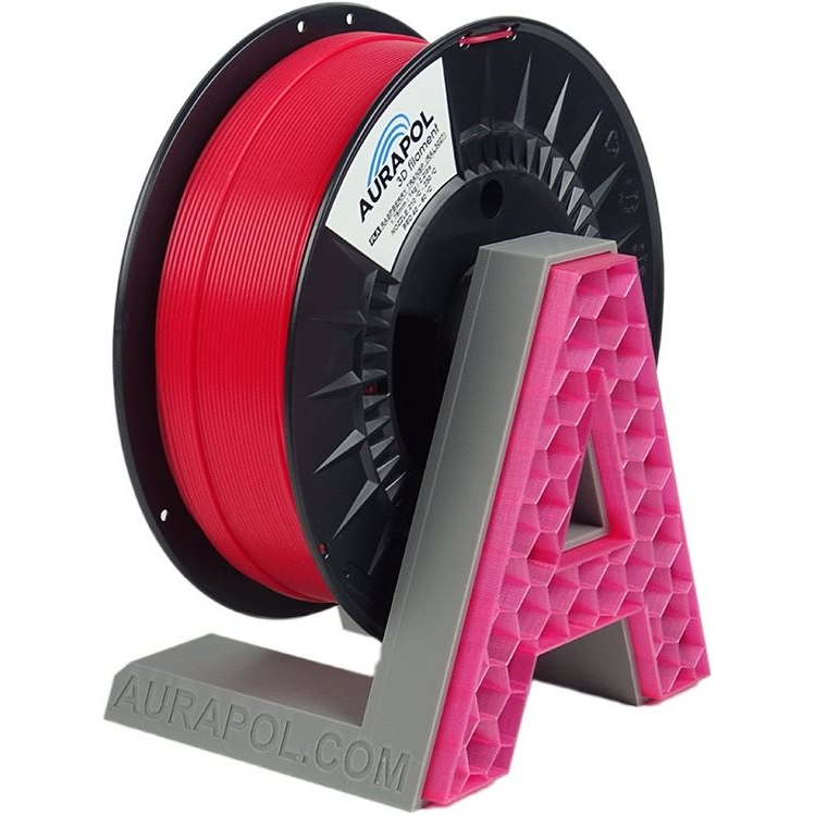 AURAPOL PLA 3D, málna félig átlátszó (PLA684760)