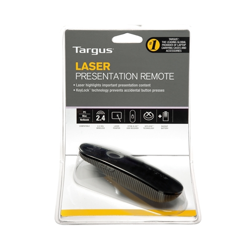 Targus Laser Presentation Remote bezdrôtové ukazovacie zariadenie Čierna, Šedá