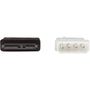 Manhattan 308137 káblová redukcia 7 pin male/7+6 pin male 4 pin 5 V–12 V Molex Čierna, Biela