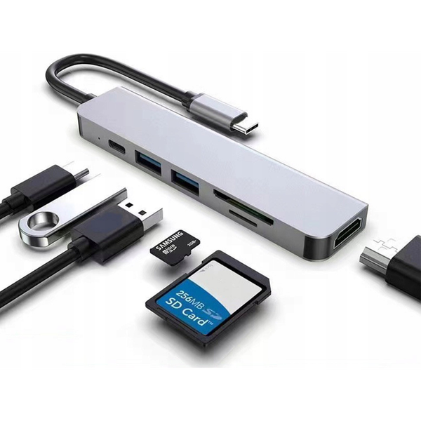 HUB USB Rozdzielacz HUB USB 6 w 1