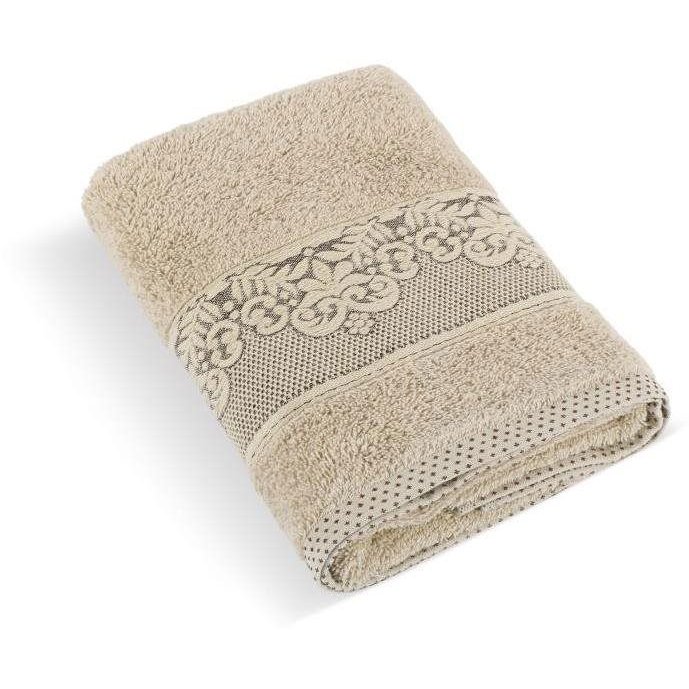 Bellatex s.r.o. frottír törölköző - Orchidea, 500g, 77/016, bézs, 70 × 140 cm (8002)