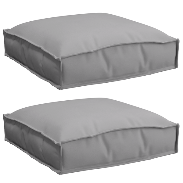 Perne pentru paleti pentru scaun 2 buc Gri 40x40x8 cm Fabric Oxford