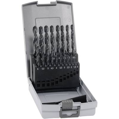 Alpen 802311100 HSS Fém spirálfúró készlet 19 részes DIN 338 Hengeres befogószár 1 készlet (802311100)