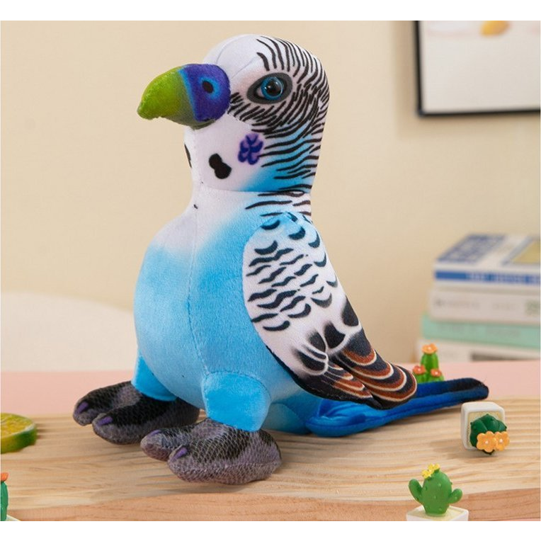Plüss Papagáj - 20 cm, Kék (16848)