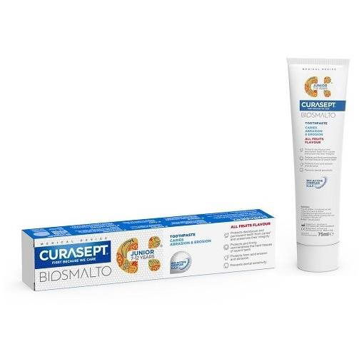 CURASEPT Biosmalto Junior gyermek, gyümölcsös 7-12 éves korig 75 ml (8056746072452)
