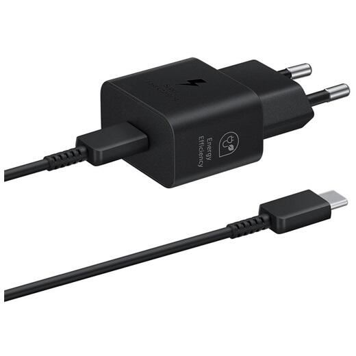 Samsung USB-C hálózati töltő 25W + USB-C - USB-C kábel fekete 