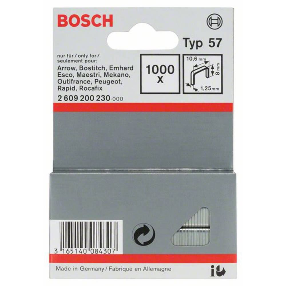 Bosch 2609200230 tűzőgép kapocs 1000db (bosch2609200230)
